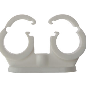 Pipe Clip Double Cliplock 22mm Box 50