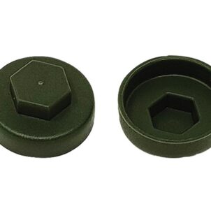 TechFast Cover Cap Olive Green 16mm (Pack 100)