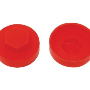 TechFast Cover Cap Poppy Red 16mm (Pack 100)