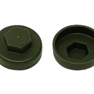 TechFast Cover Cap Olive Green 19mm (Pack 100)