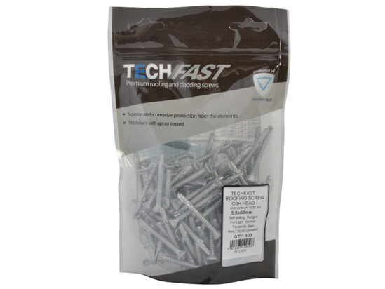 TechFast Roofing Screw Timber - Steel Light Section 5.5 x 50mm Pack 100