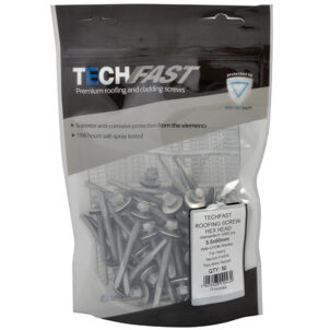 TechFast Hex Head Roofing Screw Self-Drill Heavy Section 5.5 x 60mm Pack 50