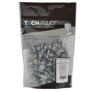 TechFast Hex Head Screw Sheet to Timber 6.3 x 25mm Pack 100 - Image 2