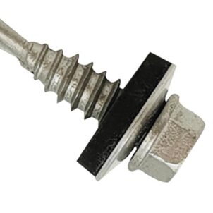 TechFast Self-Drilling Stitching Hex Screw & Washer No.1 Tip 6.3 x 25mm Box 100