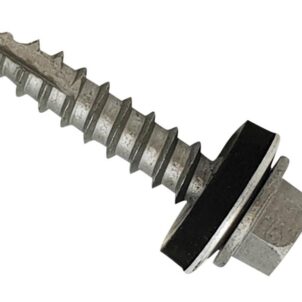 TechFast Metal Roofing to Timber Hex Screw T17 Gash Point 6.3 x 60mm Box 100