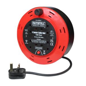 Cable Reel 240V 10A 4-Socket 10m