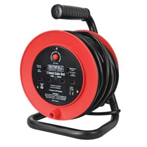 Open Drum Cable Reel 240V 13A 2-Socket 15m