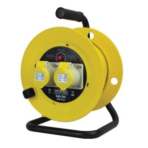 Open Drum Cable Reel 110V 16A 2-Socket 25m (1.5mm Cable)