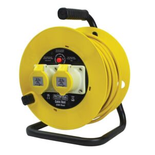 Open Drum Cable Reel 110V 16A 2-Socket 25m (2.5mm Cable)