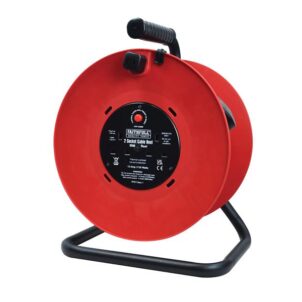 Open Drum Cable Reel 240V 13A 2-Socket 50m