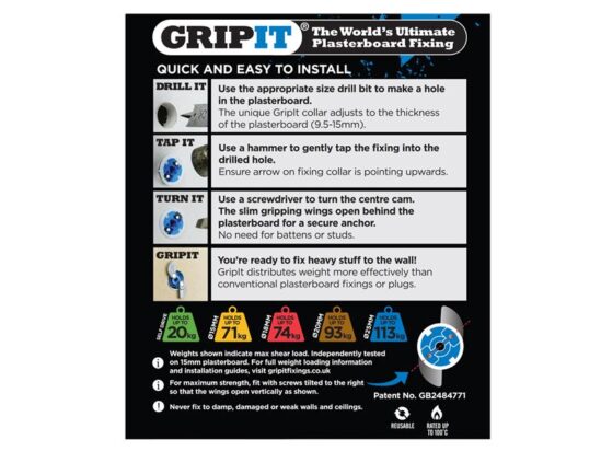 Blue Plasterboard Fixings 25mm (Pack 25) - Image 5