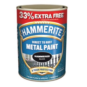 Direct to Rust Hammered Finish Metal Paint Black 750ml + 33%