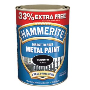 Direct to Rust Smooth Finish Metal Paint Black 750ml + 33%