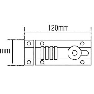 CombiBolt 4 Re-Codable Locking Bolt Chrome 120mm