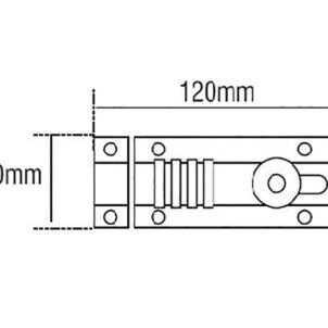 CombiBolt 4 Re-Codable Locking Bolt Black/Blue 120mm