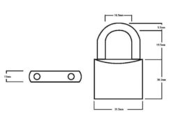 LN3 Lion Brass Padlock 30mm