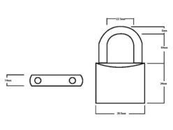 LN4LS Lion Brass Padlock 5-Pin 40mm – 65mm Long Shackle