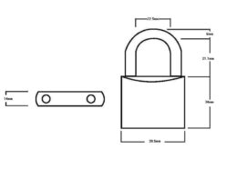 LN4T Lion Brass Padlocks 5-Pin 40mm Twin Pack (2 x LN4KA)