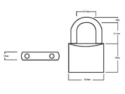 LN4 Lion Brass Padlock 5-Pin 40mm
