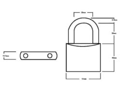 LN5 Lion Brass Padlock 5-Pin 50mm