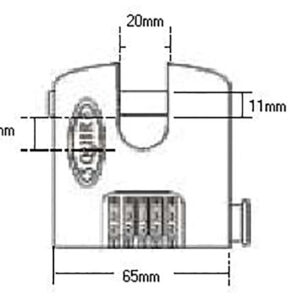 SHCB65 Stronghold Re-Codable Padlock 4-Wheel