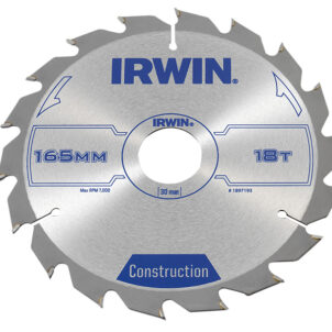 Construction Circular Saw Blade 165 x 30mm x 18T ATB
