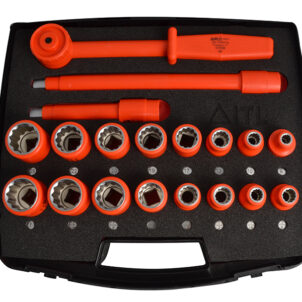 Insulated Socket Set of 19 1/2in Drive