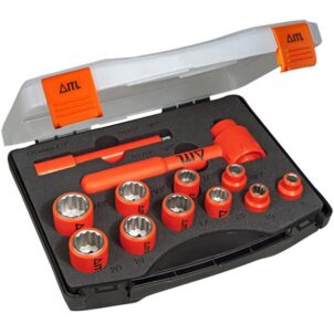 Insulated 3/8in Drive Socket Set, 12 Piece
