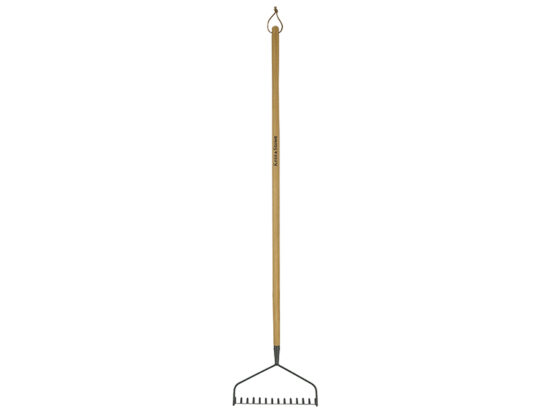 Carbon Steel Long Handled Soil Rake, FSC® - Image 2