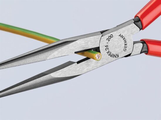 Long Snipe Nose Side Cutting Pliers PVC Grips 200mm (8in) - Image 4