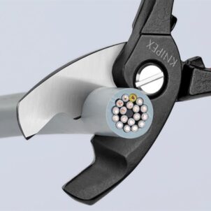 Cable Shears with Twin Cutting Edge PVC Grip 200mm - Image 3