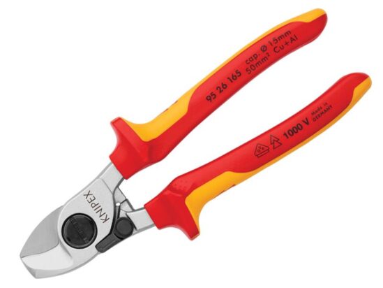VDE Cable Shears with Return Spring 165mm - Image 2