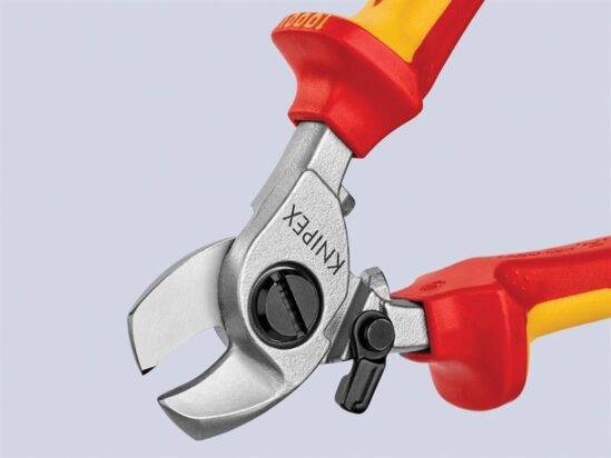 VDE Cable Shears with Return Spring 165mm - Image 4