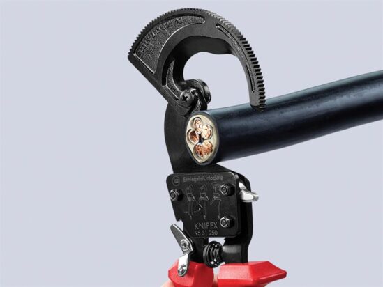 Ratchet Action Cable Shears Multi-Component Grip 250mm - Image 2