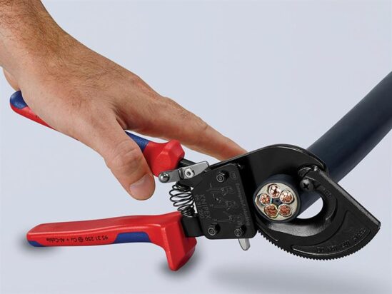 Ratchet Action Cable Shears Multi-Component Grip 250mm - Image 3