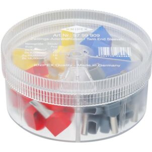Insulated Twin Wire Ferrules Assortment Box, 45 Piece
