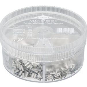 Non-Insulated Wire Ferrules Assortment Box, 1,900 Piece