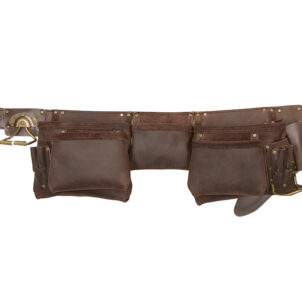 19427 Oiled Leather Construction Apron 12 Pocket