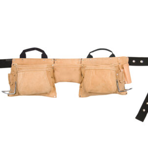 AP-527X Heavy-Duty Leather Work Apron 12 Pocket