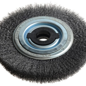 Wheel Brush D200mm x W35-40 x 80 Bore Steel Wire 0.30 + Adaptors Set 4 +1