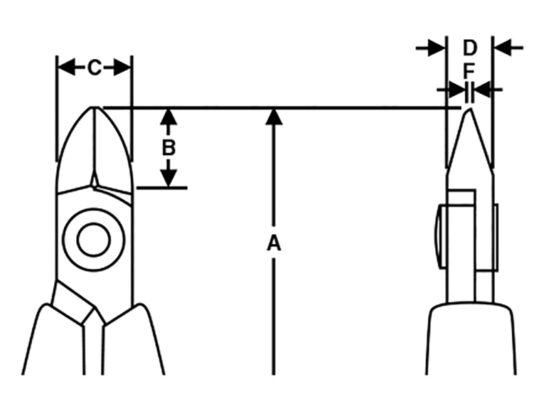 Diagonal Cutting Micro Bevel Nipper 110mm - Image 2