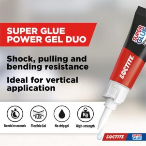 Super Glue Power Gel Tube 2 x 3g - Image 2