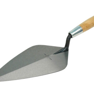 34 Wide London Pattern Brick Trowel - Wooden Handle 10.1/2in
