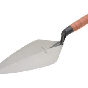 34L Wide London Pattern Brick Trowel Leather Handle 12in