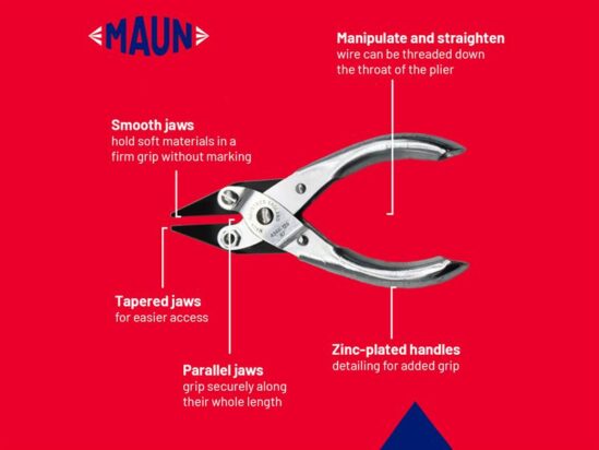 Snipe Nose Parallel Pliers, Smooth Jaws 125mm - Image 4