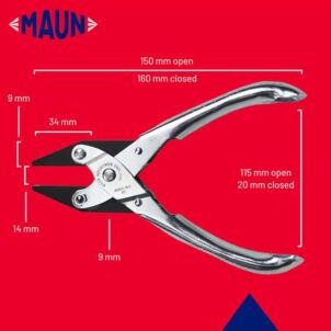 Flat Nose Pliers, Serrated Jaws 160mm
