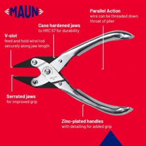 Flat Nose Pliers, Serrated Jaws 160mm - Image 2