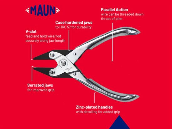 Flat Nose Pliers, Serrated Jaws 160mm - Image 2
