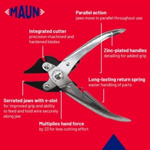 Side Cutter Parallel Pliers with Return Spring 160mm - Image 2