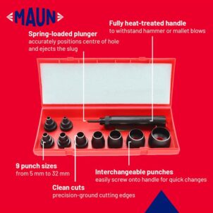 Metric Wad Punch Kit, 9 Piece - Image 4
